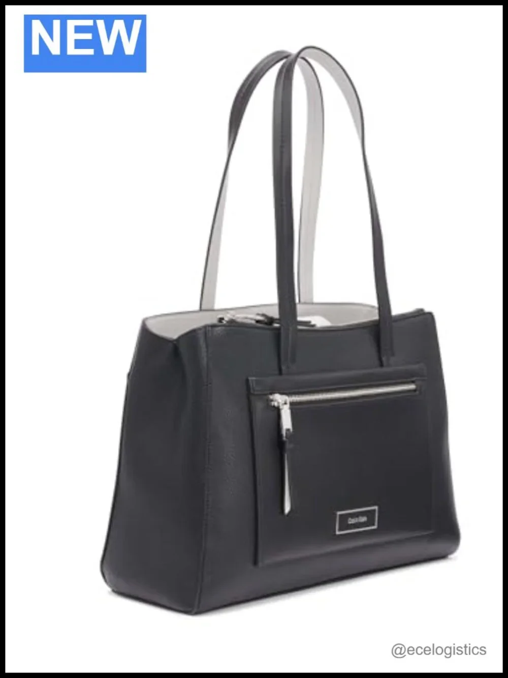 Vegan Leather Tote Bag 2-in-1 Triple Compartment Travel Work Purse